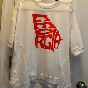 White Kids Shirt with Red Graphic